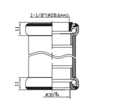 Force Styrfittings Ahead 1 1/8" 34 Mm I Top Og 34,1 Mm I Bund -Sram Salg 15095fit080414 01