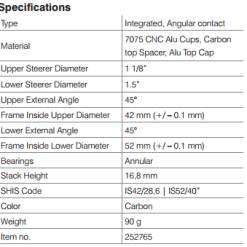 Stronglight Headset LIGHT'IN 1"1/8 - 1,5" -Sram Salg 252765handler 02