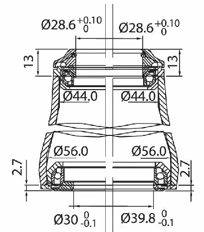 Token 035 Styrfitting 1,1/8" - 1,5" 4 Token 035 Styrfitting 1,1/8" - 1,5" - Billede 2