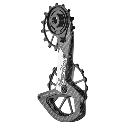 Token Shuriken Zenith Oversize Pulleyhjul Carbon Sort Til SRAM AXS 3 Token Shuriken Zenith Oversize Pulleyhjul Carbon Sort Til SRAM AXS